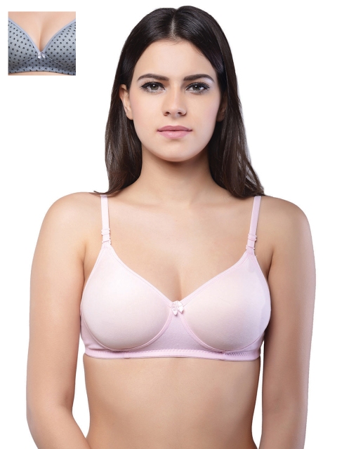 

Lady Lyka Pack of 2 Lightly Padded T-shirt Bras EXTACY-2-MISTIQUE, Grey