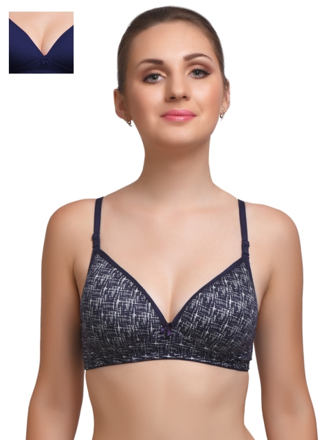 

Lady Lyka Pack of 2 Lightly Padded T-shirt Bras EXTACY-3-BREEZE, Black