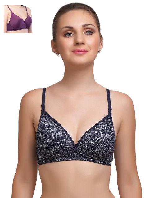 

Lady Lyka Pack of 2 Lightly Padded T-shirt Bras EXTACY-3-MISTIQUE, Purple