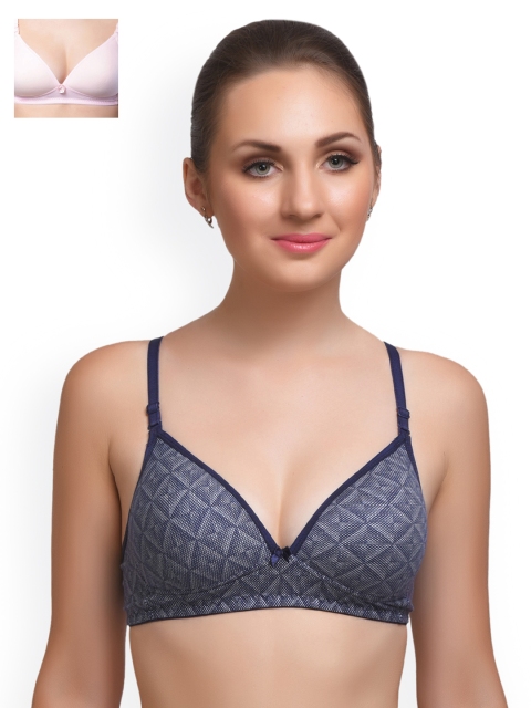 

Lady Lyka Pack of 2 Medium-Coverage T-shirt Bras EXTACY-5, Pink