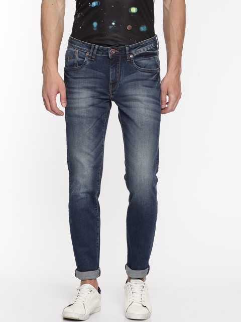 

Flying Machine Men Blue Skinny Fit Mid-Rise Clean Look Stretchable Jeans