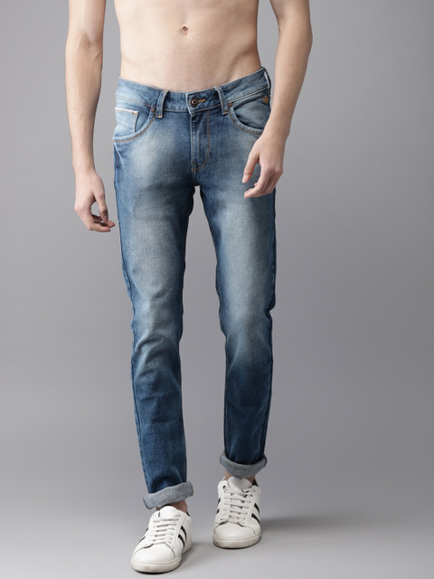 

Flying Machine Men Blue Skinny Fit Mid-Rise Clean Look Stretchable Jeans
