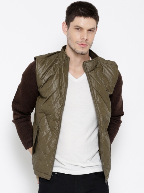

Flying Machine Men Olive Green Padded Jacket