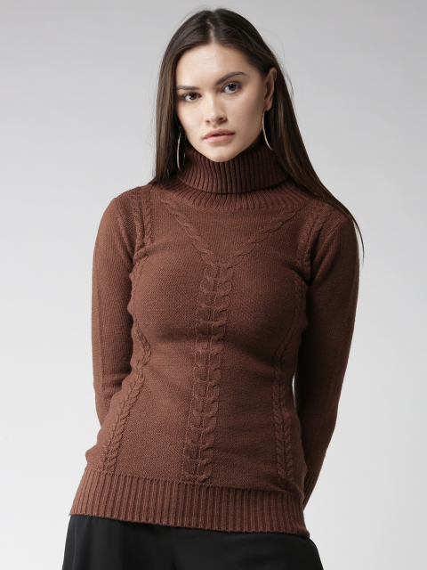 

Species Women Brown Self-Design Sweater