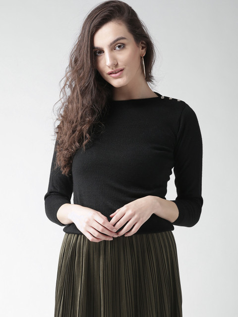 

Species Women Black Solid Sweater