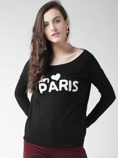 

Species Women Black & White Applique Detail Sweater