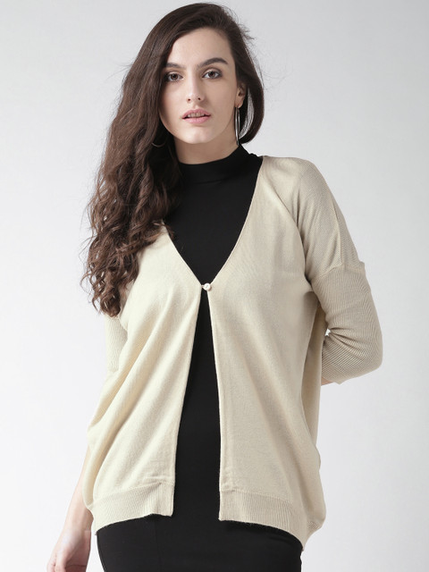 

Species Women Beige Solid Cardigan