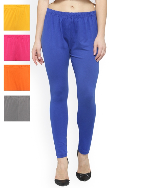 

Laabha Pack of 5 Churidar Leggings, Multi
