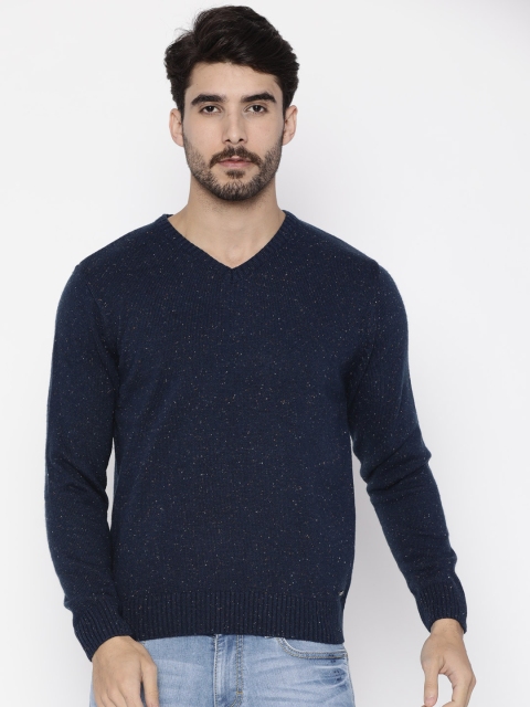 

Wrangler Men Navy Blue Speckled Pullover