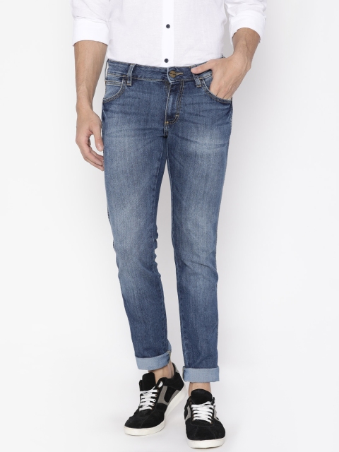 

Wrangler Men Blue Skanders Slim Fit Low-Rise Clean Look Stretchable Jeans