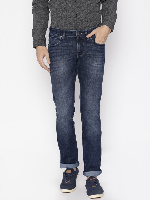 

Wrangler Men Blue Skanders Slim Fit Low-Rise Clean Look Stretchable Jeans