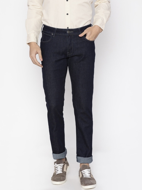 

Wrangler Men Navy Skanders Slim Fit Low-Rise Clean Look Stretchable Jeans, Na