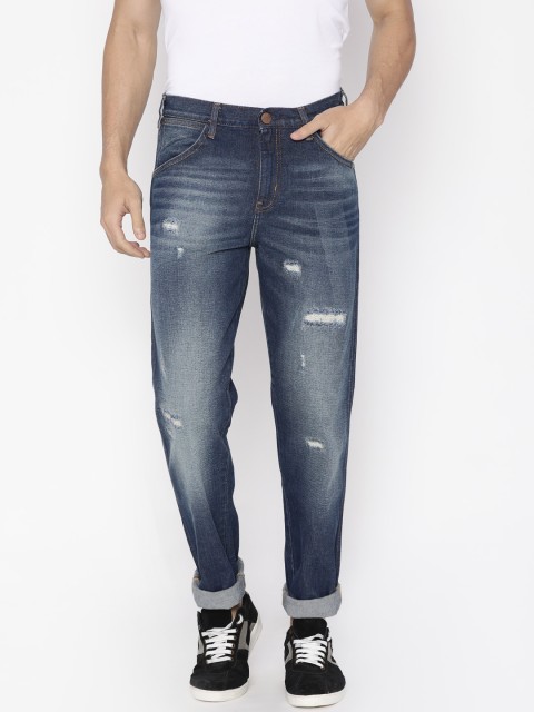 

Wrangler Men Blue Relaxed Fit Low-Rise Mildly Distressed Stretchable Jeans