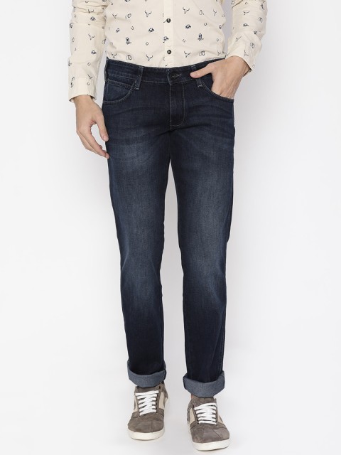 

Wrangler Men Blue Rockville Regular Fit Low-Rise Clean Look Stretchable Jeans