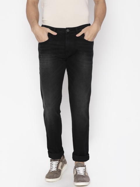 

Wrangler Men Black Regular Fit Mid-Rise Clean Look Stretchable Jeans