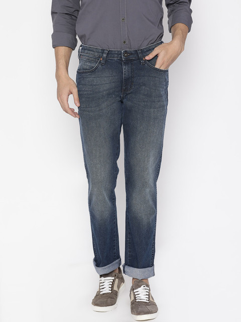 

Wrangler Men Blue Milaro Regular Fit Low-Rise Clean Look Stretchable Jeans