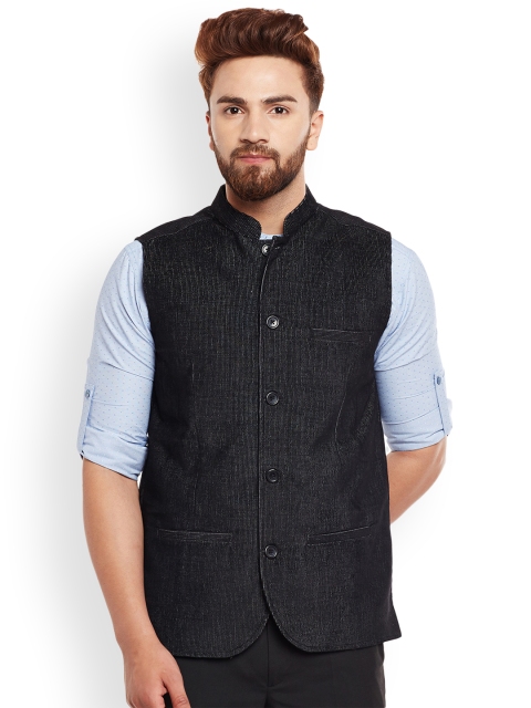 

even Men Black Nehru Jacket