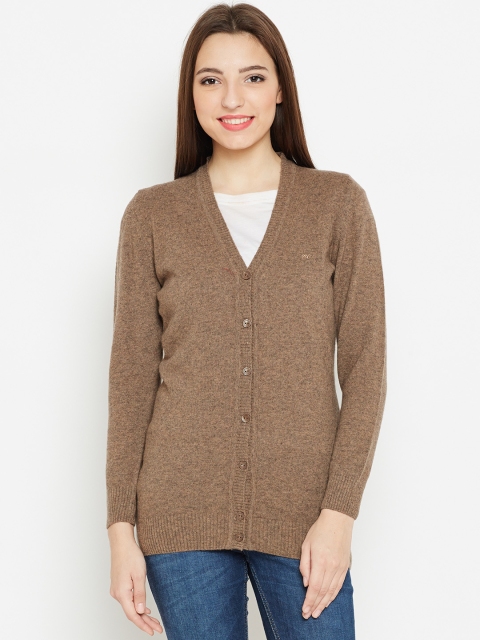 

Monte Carlo Women Brown Solid Cardigan