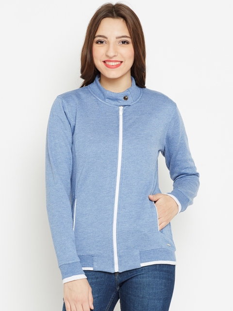 

Monte Carlo Women Blue Solid Sweatshirt