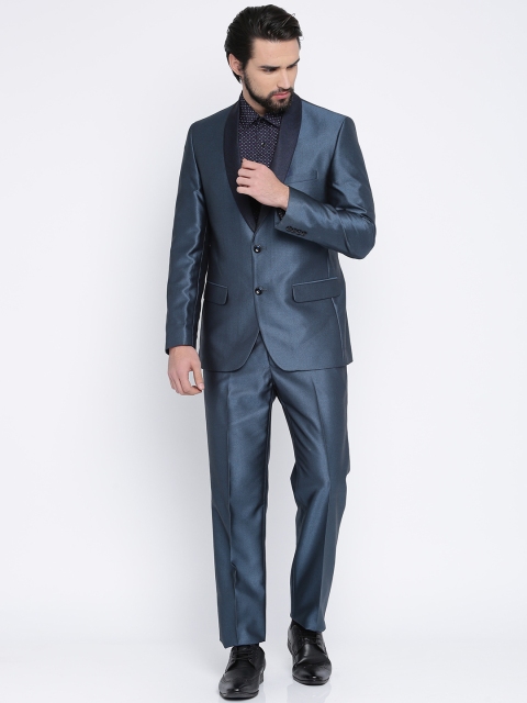 

Raymond Blue Button Placket Contemporary Fit Formal Suit