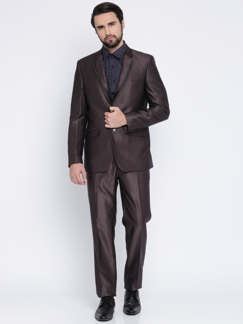 

Raymond Men Brown Single-Breasted Regular Contemporary Fit Party Suit