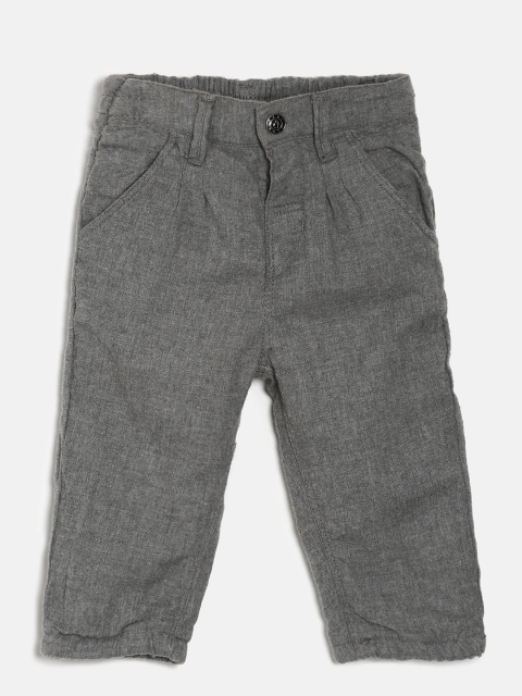 

Gini and Jony Boys Grey Regular Fit Solid Trousers