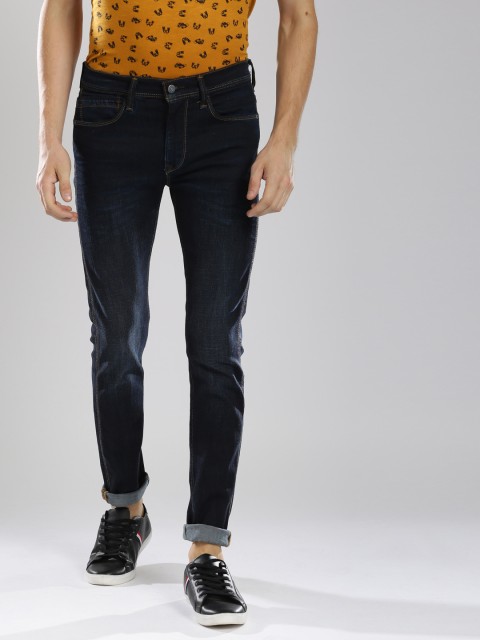 

Levis Men Blue Regular Fit Mid-Rise Clean Look Stretchable Jeans, Na
