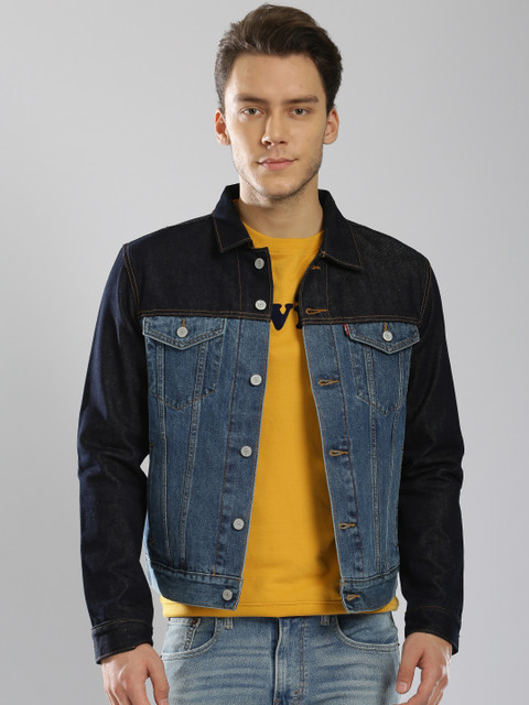 

Levis Men Blue Colourblocked Denim Jacket