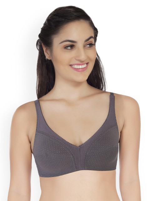 

Soie Grey Solid Non-Wired Non Padded T-shirt Bra CB-304