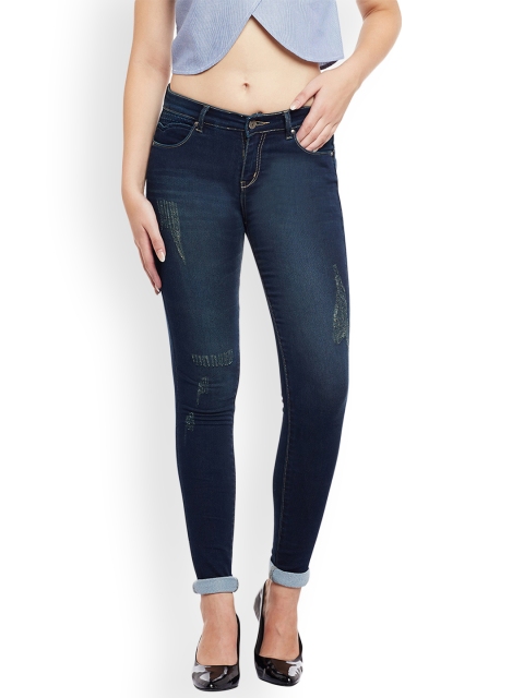 

Devis Women Blue Slim Fit Mid-Rise Mildly Distressed Jeans
