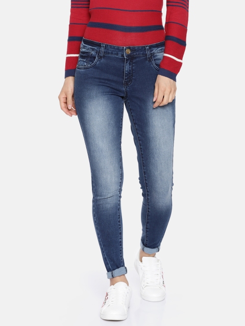 

Wills Lifestyle Women Blue Slim Fit Low-Rise Clean Look Stretchable Jeans