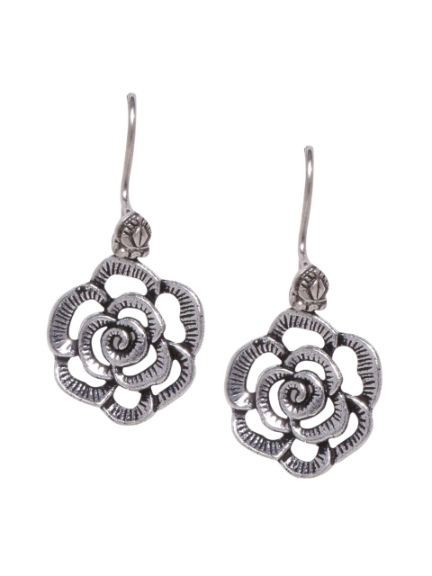

ADORN by Nikita Ladiwala Sterling Sliver Floral Drop Earrings, Silver
