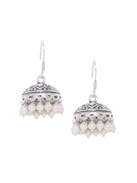 

ADORN by Nikita Ladiwala Sterling Sliver Dome Shaped Jhumkas, Silver
