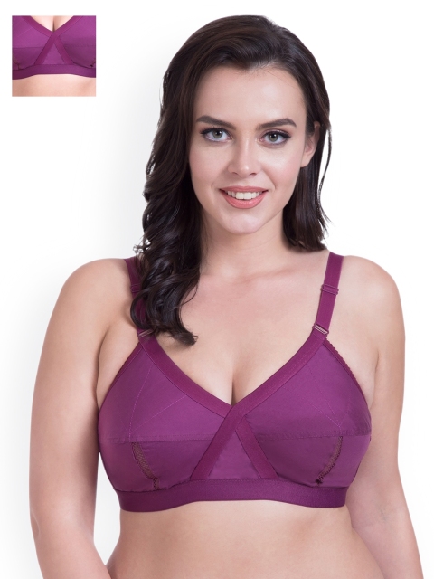 

Rajnie Pack of 2 Full-Coverage Minimizer Bras RJ658MG-2PC, Purple