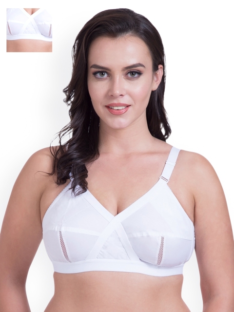 

Rajnie Pack of 2 Full-Coverage Minimizer Bras RJ658WH-2PC, White