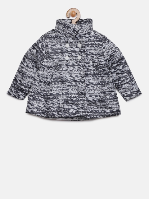 

Wingsfield Girls Black Printed Padded Jacket