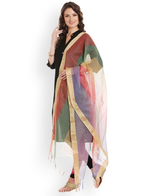 

Dupatta Bazaar Multicoloured Silk Dupatta, Multi