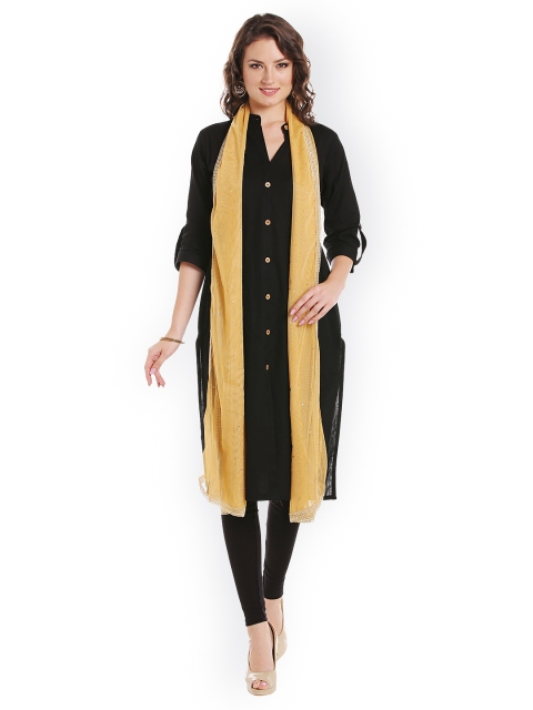 

Dupatta Bazaar Beige & Gold-Toned Embellished Dupatta