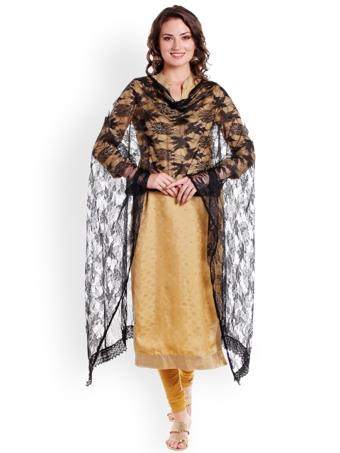 

Dupatta Bazaar Black Dupatta With Woven Design