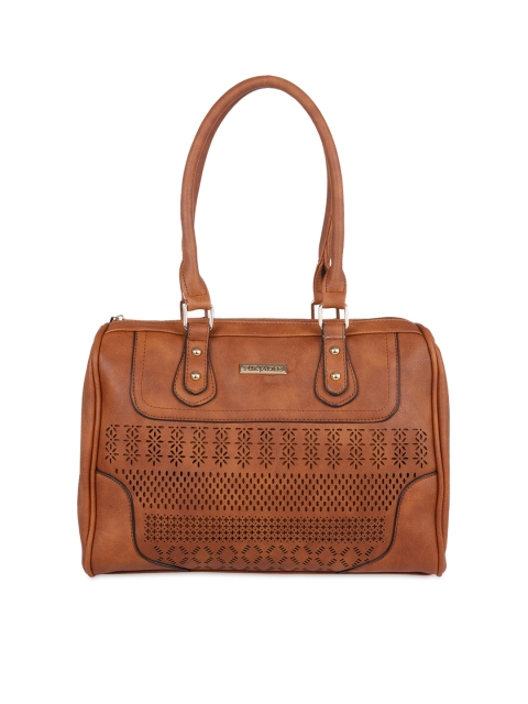 

FUR JADEN Tan Brown Solid Handheld Bag