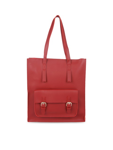 

FUR JADEN Maroon Solid Tote Bag