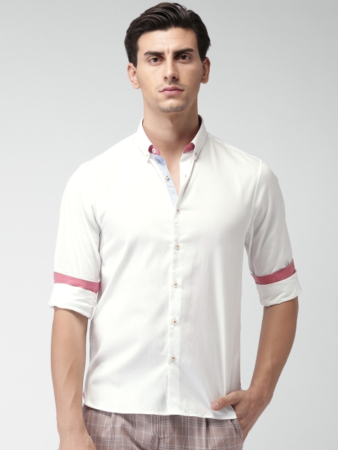 

INVICTUS Men White Slim Fit Solid Formal Shirt