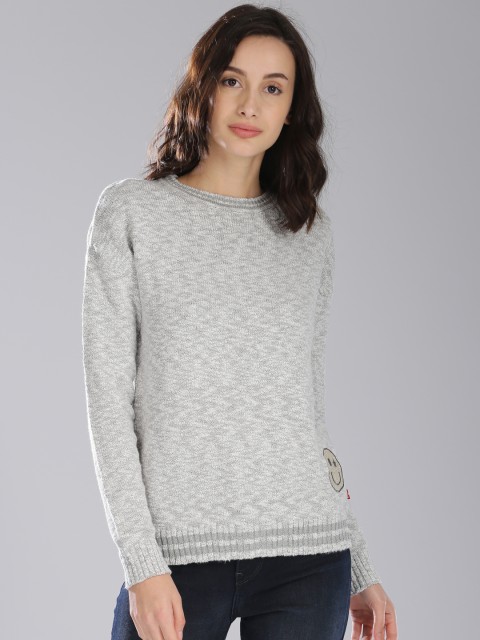 

Levis Women Grey Self Design Sweater