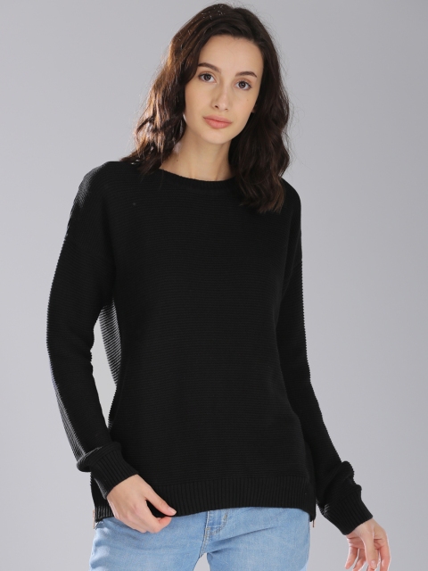 

Levis Women Black Self Design Sweater