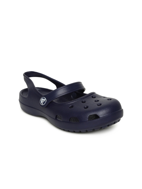 

Crocs Women Navy Blue Shayna Solid Clogs