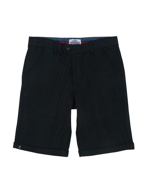 

Gini and Jony Boys Black Checked Regular Fit Regular Shorts