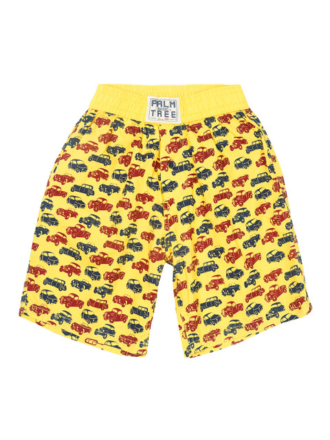 

Palm Tree Boys Yellow Printed Regular Fit Regular Shorts