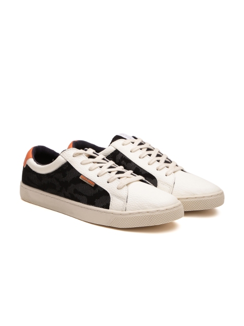 

Jack & Jones Men Black & Off-White Sneakers