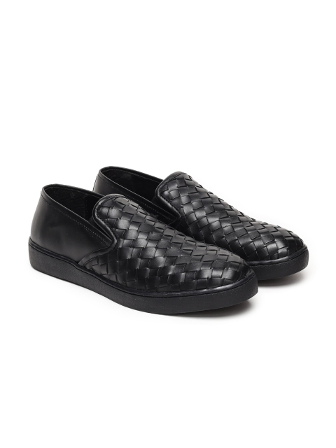 

Carlton London Men Black Slip-On Sneakers