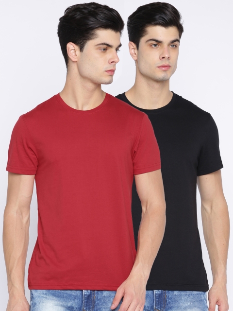 

Peter England Casuals Pack of 2 T-Shirts, Black